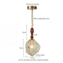 GobekUsa Cracked Glass LED Pendant Light for Cafe Bar Kitchen Living Room