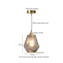GobekUsa Cracked Glass LED Pendant Light for Cafe Bar Kitchen Living Room