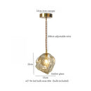 GobekUsa Cracked Glass LED Pendant Light for Cafe Bar Kitchen Living Room