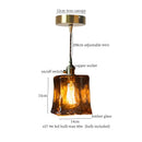 GobekUsa Cracked Glass LED Pendant Light for Cafe Bar Kitchen Living Room