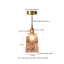 GobekUsa Cracked Glass LED Pendant Light for Cafe Bar Kitchen Living Room