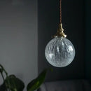 GobekUsa Cracked Glass LED Pendant Light for Cafe Bar Kitchen Living Room