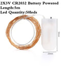 Warm white copper wire led string lights bedroom usb decoration by Decorbites