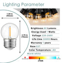 Warm white g40 e27 1w led globe bulbs 15 pack outdoor patio light by Decorbites