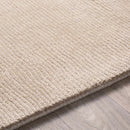 Brockton Solid Tan Hand Loomed Wool Area Rug