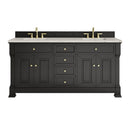 James Martin Brookfield 72" Double Bathroom Vanity, Black Onyx