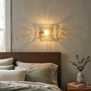 Water Pattern Glass Square Wall Sconce Lamp