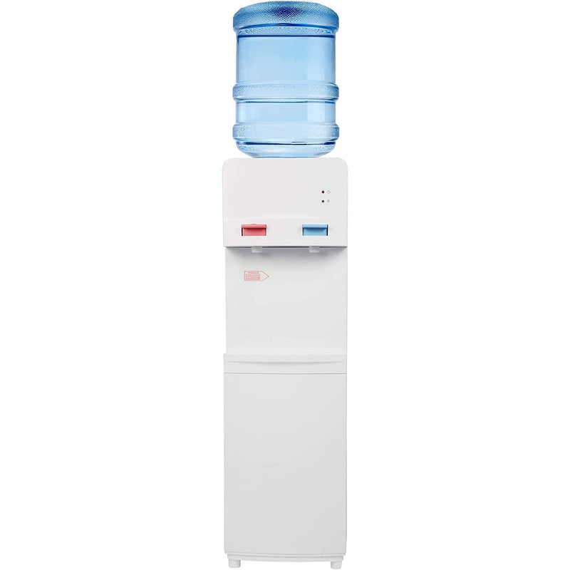 5 Gallon Top Loading Water Cooler Water Dispenser with Child Safety Lock, 2 Temps (Hot & Cold), ETL Listed, White