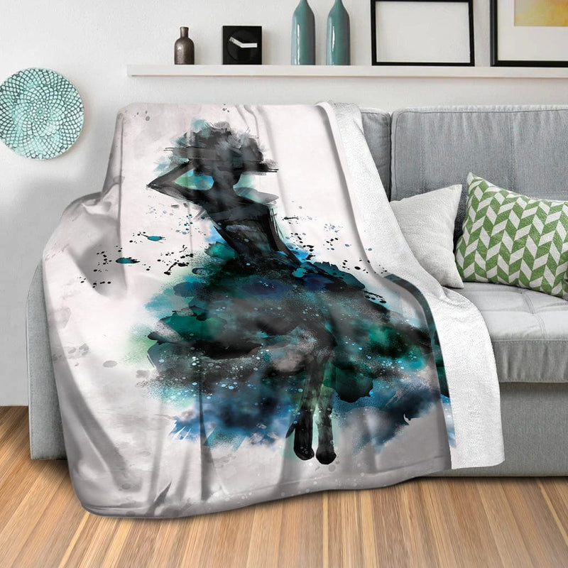 Watercolor Ballerina A Blanket