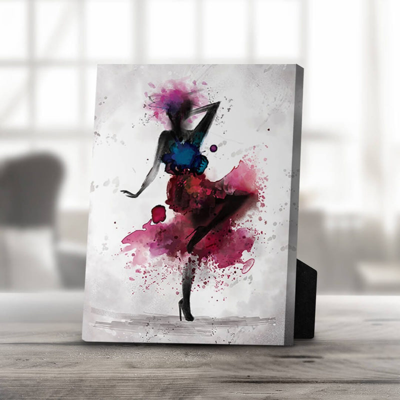 Watercolor Ballerina B Desktop Canvas