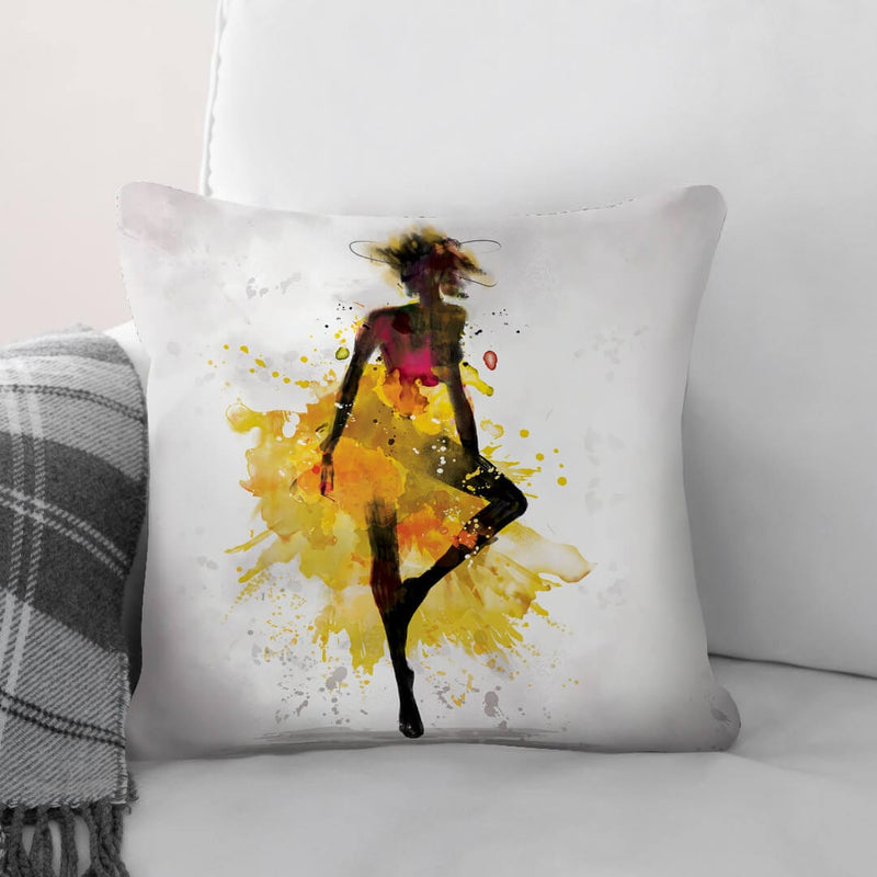 Watercolor Ballerina C Cushion