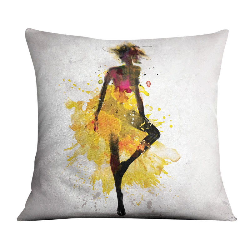 Watercolor Ballerina C Cushion