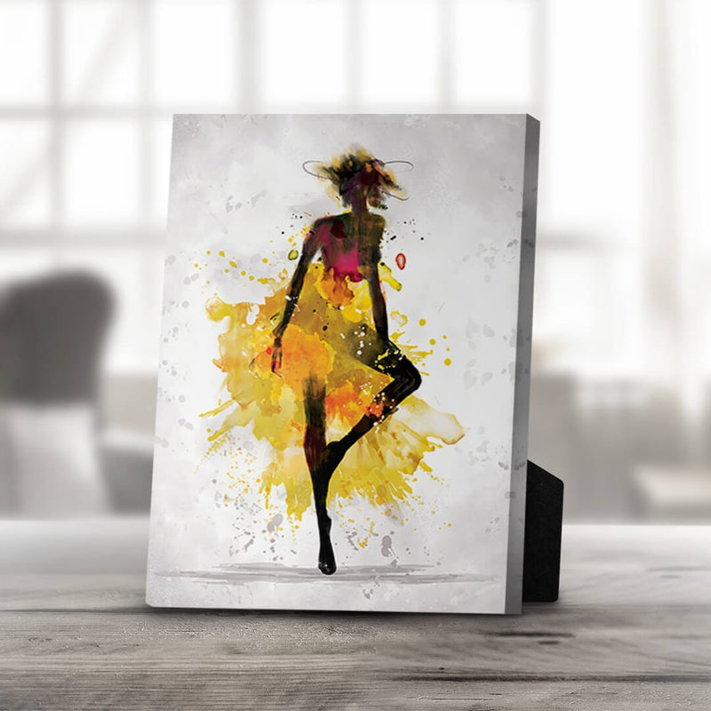 Watercolor Ballerina C Desktop Canvas