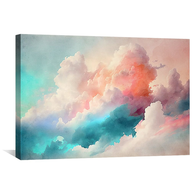 Watercolor Clouds Canvas