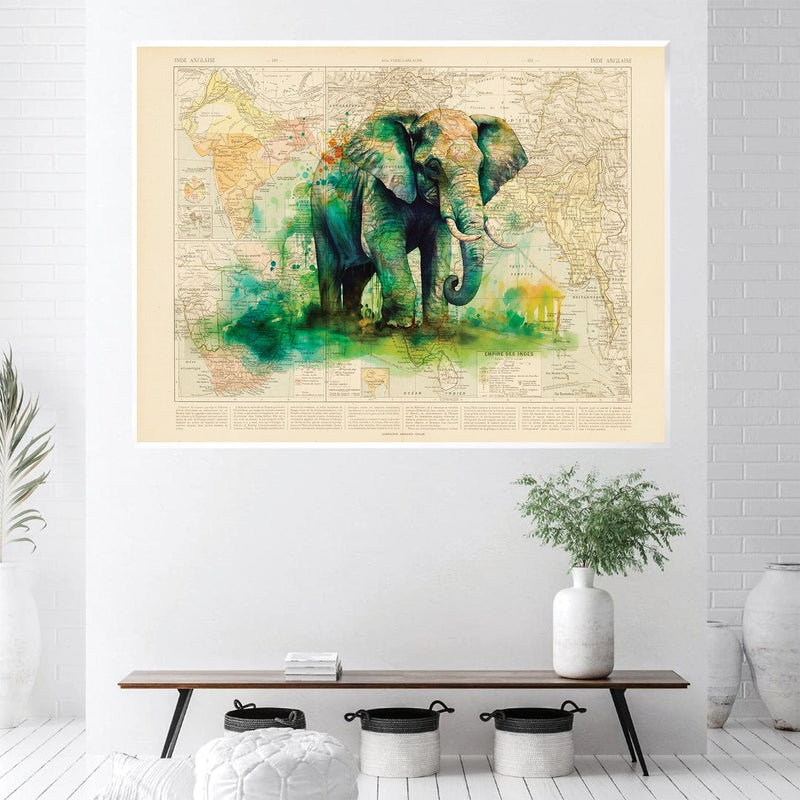 Watercolor Elephant Canvas