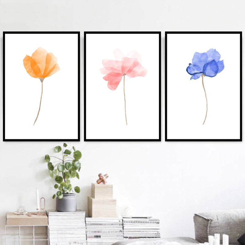 Watercolor Flowers Canvas