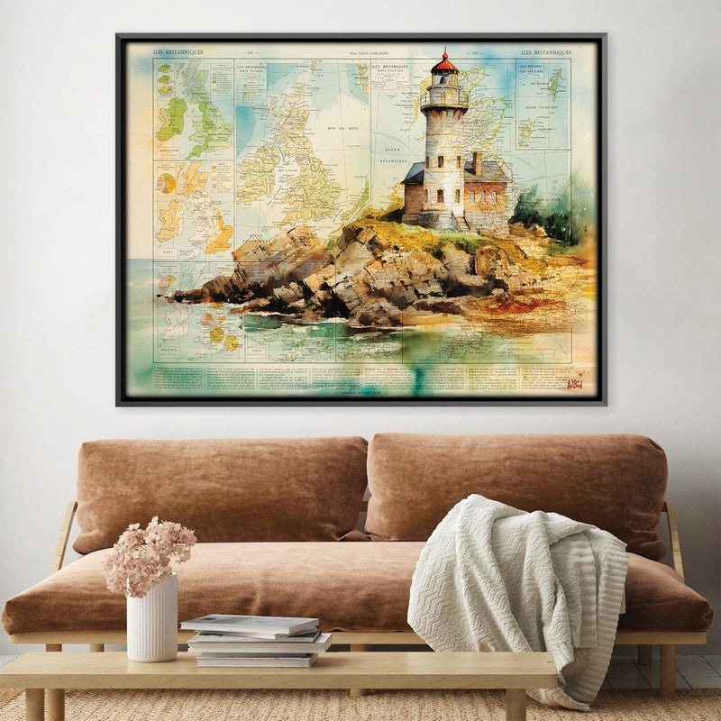 Watercolor Lighthouse Canvas