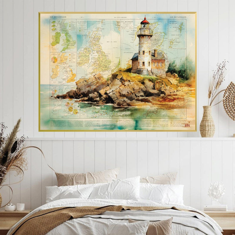 Watercolor Lighthouse Canvas