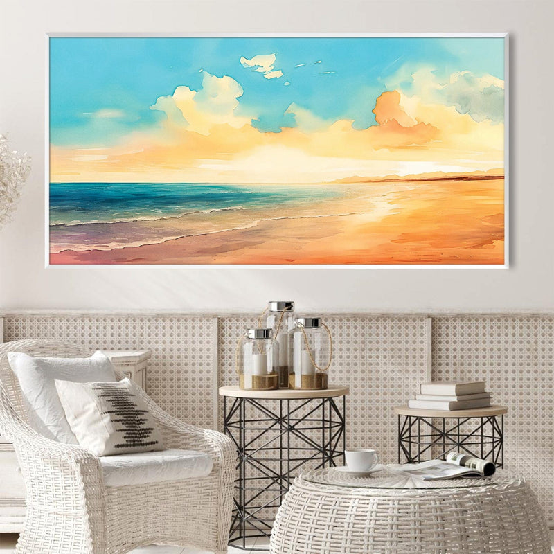 Watercolor Tides Canvas