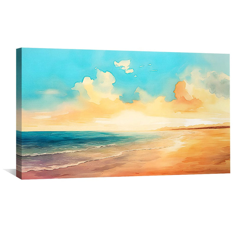 Watercolor Tides Canvas