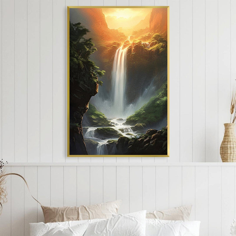 Waterfalls Below the Sun Canvas