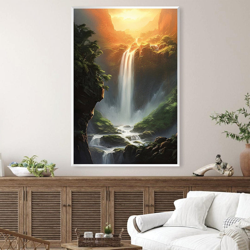 Waterfalls Below the Sun Canvas