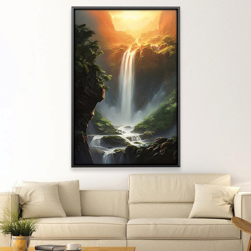 Waterfalls Below the Sun Canvas