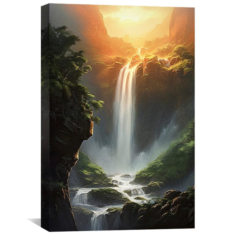 Waterfalls Below the Sun Canvas