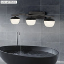 GobekUsa Wave Design Black Acrylic 3-Head Vanity Lamp for Contemporary Bedroom Wall Lighting