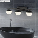 GobekUsa Wave Design Black Acrylic 3-Head Vanity Lamp for Contemporary Bedroom Wall Lighting