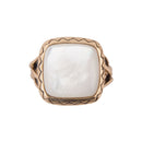 Wave of White Mother of Pearl Golden Ring