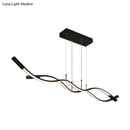 GobekUsa Wave Shaped Aluminum Pendant Lamp - Minimalistic Dining Room Island Lighting