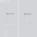 GobekUsa Wavy K9 Crystal LED Pendant Lighting for Dining Room - Simplicity Island Ceiling Light