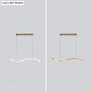 GobekUsa Wavy K9 Crystal LED Pendant Lighting for Dining Room - Simplicity Island Ceiling Light