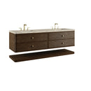 James Martin Allamari 72" Floating Double Bathroom Vanity, Sable