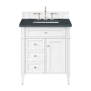 James Martin Brittany 30" Single Bathroom Vanity, Bright White