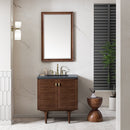 James Martin Amberly 30" Dual Mount Single Bathroom Vanity, Mid-Century Walnut