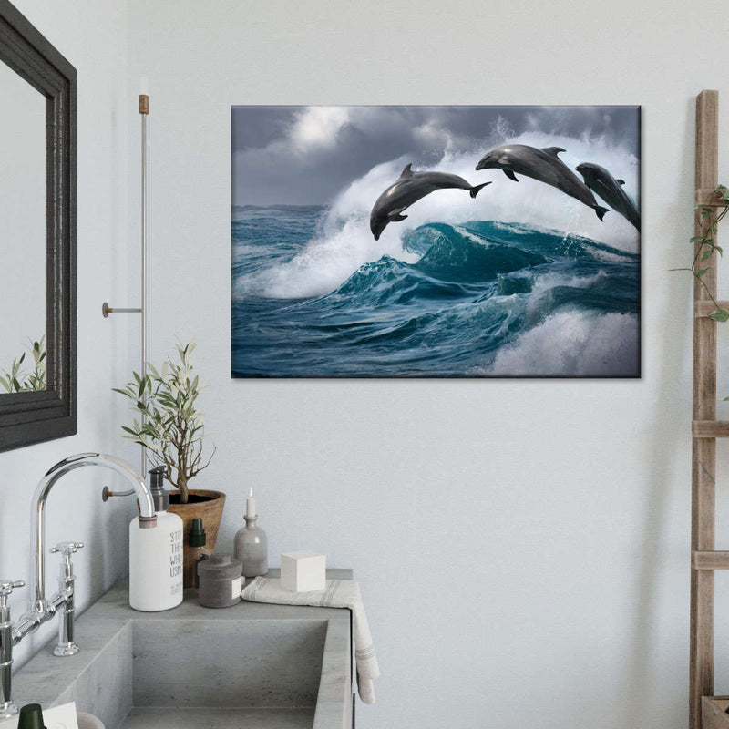 Leaping Dolphins Wall Art