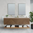 James Martin Marcello 72" Floating Double Bathroom Vanity, Chestnut