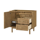 James Martin Laurent 36" Dual Mount Single Bathroom Vanity, Light Natural Oak