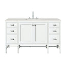 James Martin Addison 60" Single Bathroom Vanity, Glossy White