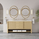 James Martin Marigot 72" Double Bathroom Vanity, Sunwashed Oak