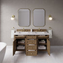 James Martin Brittany 60" Double Bathroom Vanity, Pecan