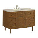 James Martin Laurent 48" Dual Mount Single Bathroom Vanity, Honey Oak