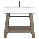 James Martin Auburn 36" Single Console Vanity, Weathered Timber
