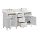 James Martin Lorelai 60" Double Bathroom Vanity, Bright White