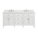 James Martin Lorelai 72" Double Bathroom Vanity, Bright White