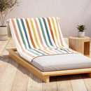 Oversized Striped Border Cabana Beach Towel - Santa Cruz by Great Bay Home