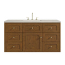 James Martin Laurent 48" Dual Mount Single Bathroom Vanity, Honey Oak