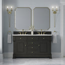 James Martin Brookfield 60" Double Bathroom Vanity, Black Onyx